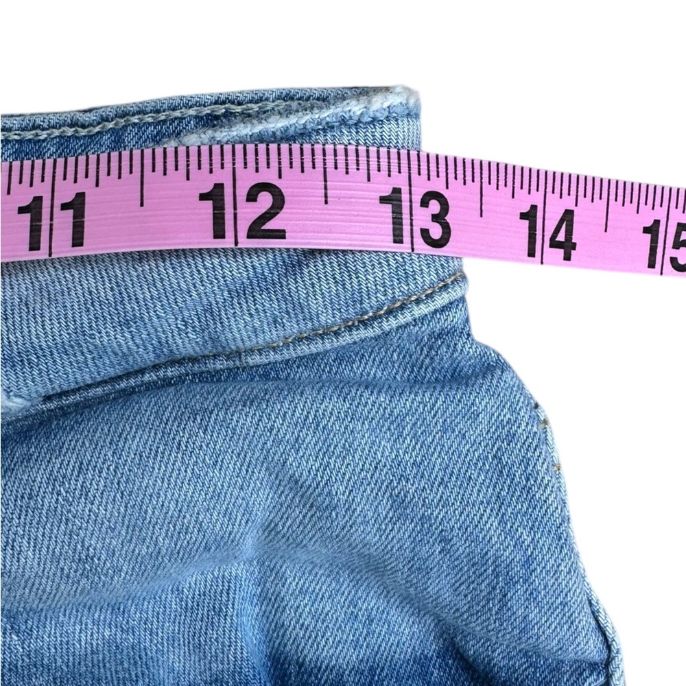 PAIGE Blue Distressed Sarah Slim Jeans Size 28 - Picture 7 of 9